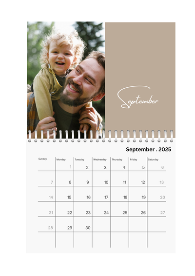 Color Block Seasonal Wall Photo Calendar 2025