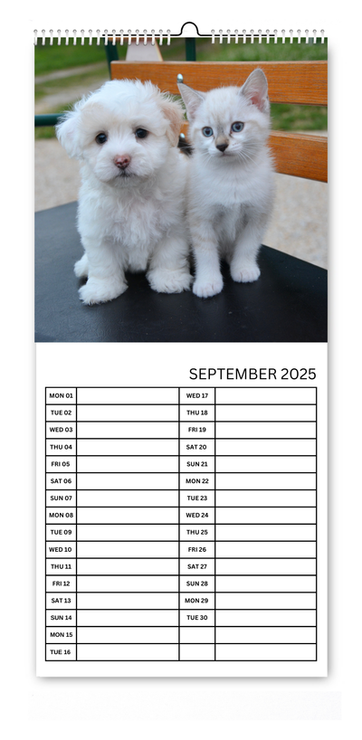 5.5x12" Dog & Cat Kitchen Calendars