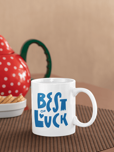 Personalized Ceramic Best of Luck Mug - Unique Gift for Him & Her, Perfect for Any Occasion