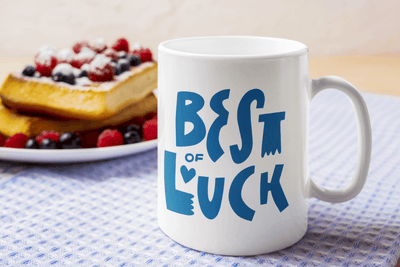 Personalized Ceramic Best of Luck Mug - Unique Gift for Him & Her, Perfect for Any Occasion