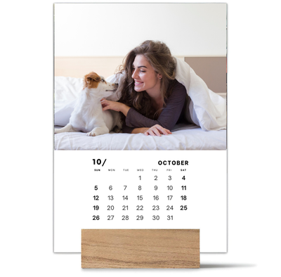 Wood Block Desk Calendar 2025