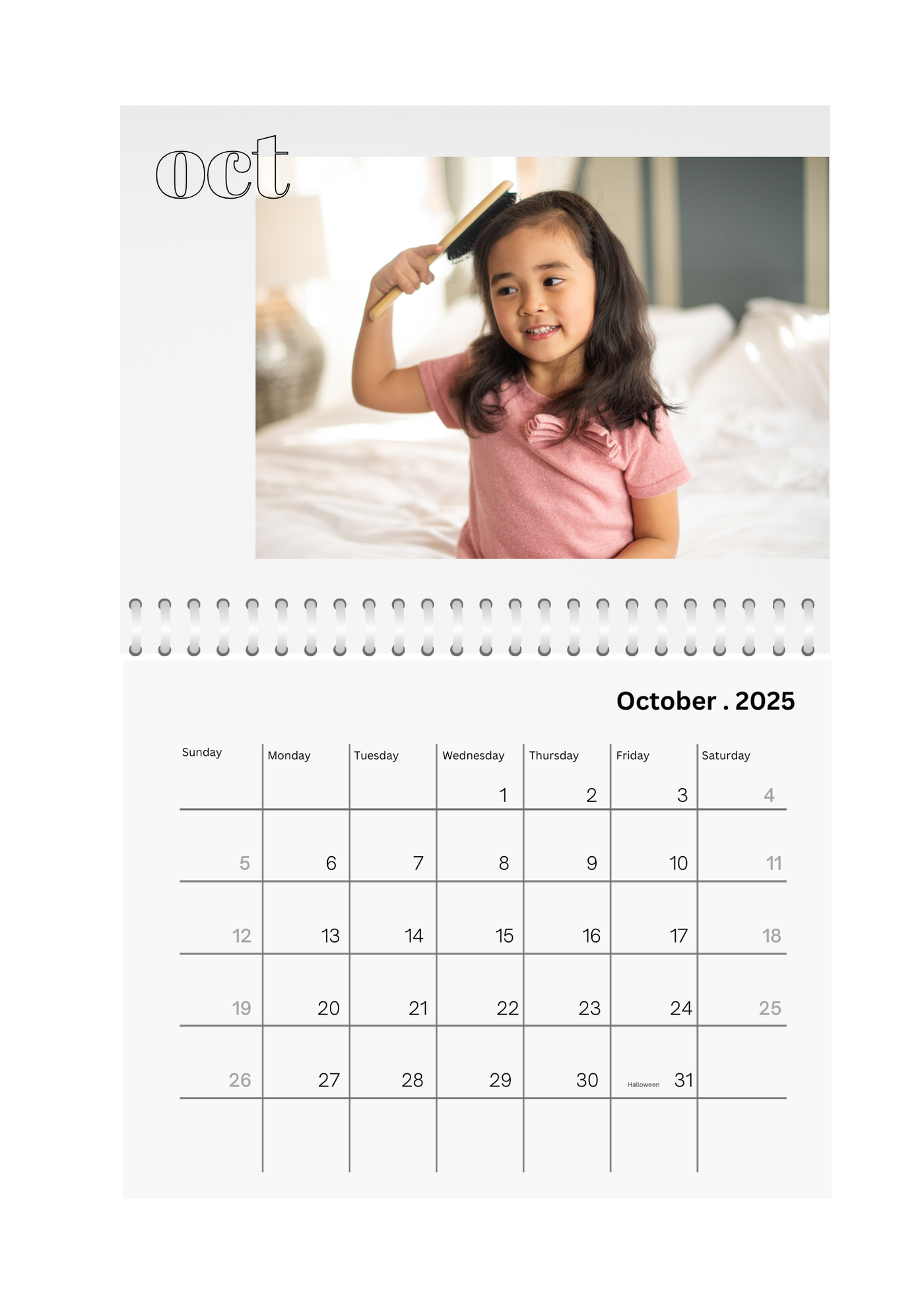 Modern Stencil Wall Calendar 2025