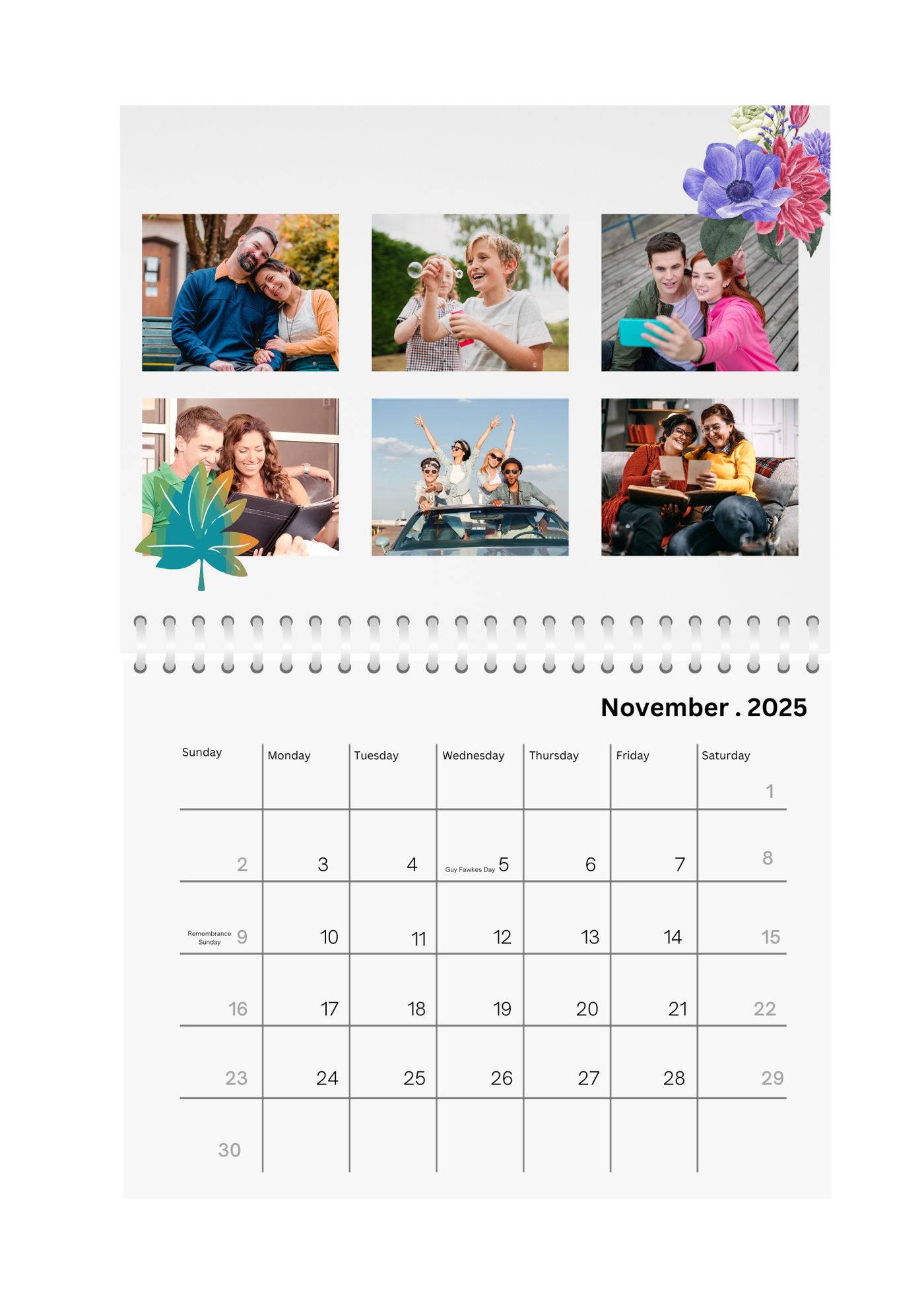 Memories Photo Wall Calendar 2025