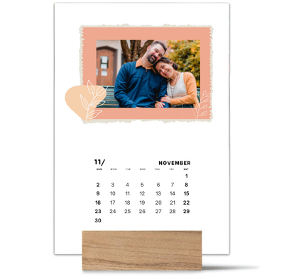 Wood Block Desk Calendar 2025