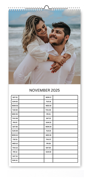 5.5x12" Kitchen Calendar Couples