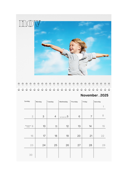 Modern Stencil Wall Calendar 2025