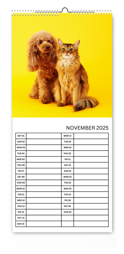 5.5x12" Dog & Cat Kitchen Calendars