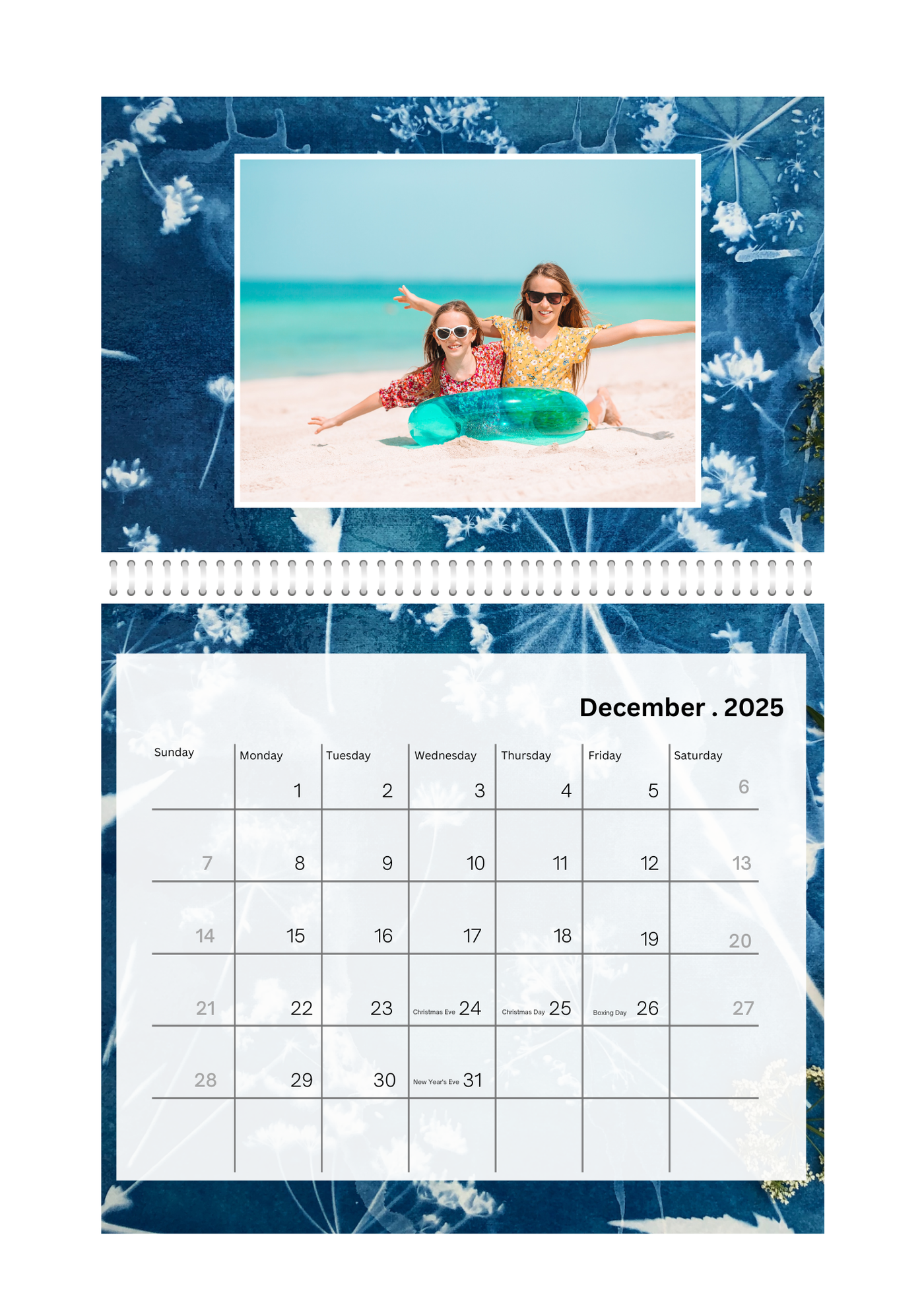 Seasons photo Wall calender 2025