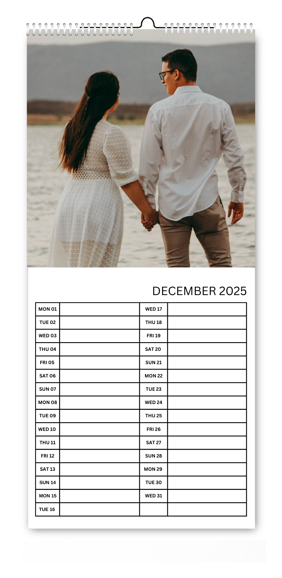 5.5x12" Kitchen Calendar