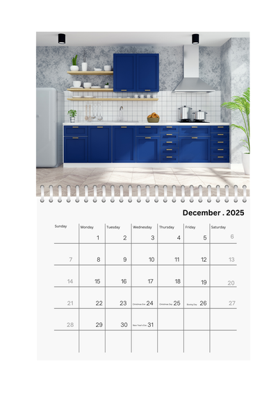 Kitchen Wall Calendar 2025