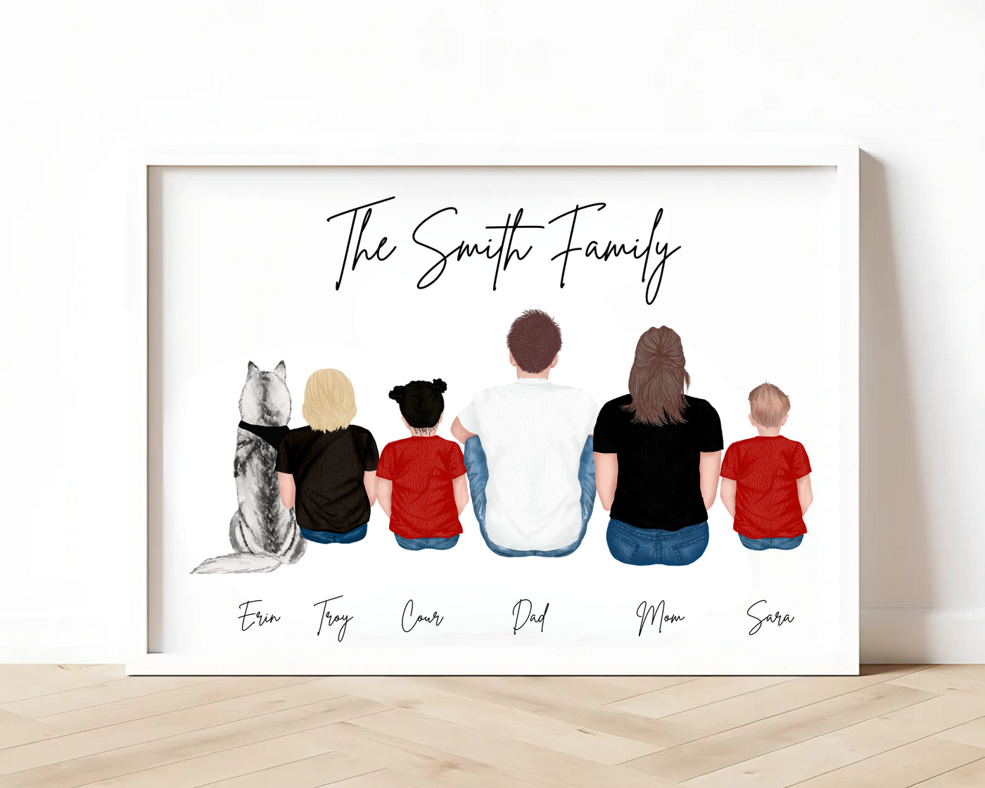 The Santa Family Gift, Grief Gift, Sister Memorial Gift, Sympathy Gift Art Print Frame