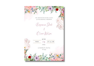 Photo Wedding Invitation Card