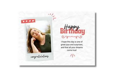 Photo Birthday Invitation Card