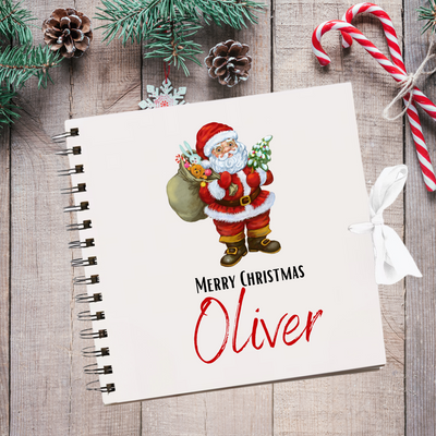 Christmas White Oliver Scrapbook Guest Book