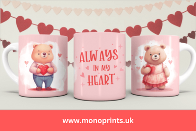 Always in my Heart Love  Mug Ceramic Mug Gift Personalised Mug