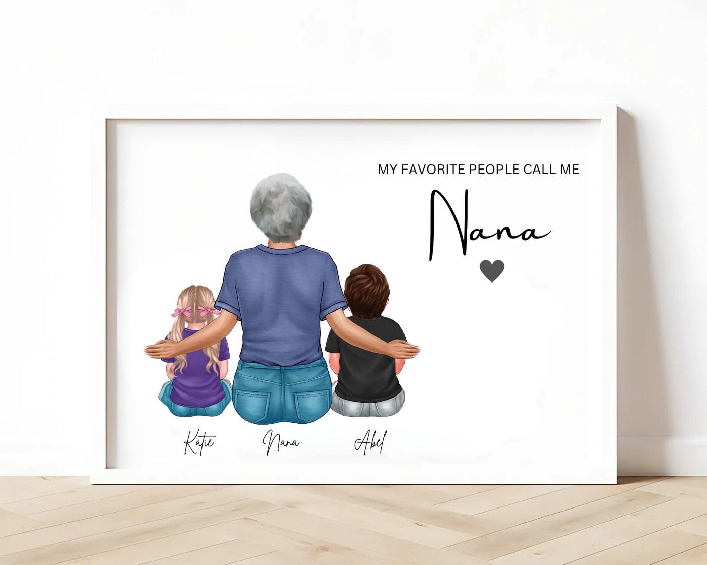 Granmma Nana Gift, Sister Memorial Gift, Sympathy Gift Art Print Frame