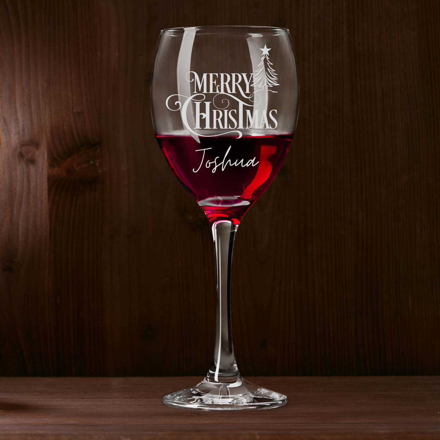 Christmas Gift Personalised Engraved Infinity Wine Glass