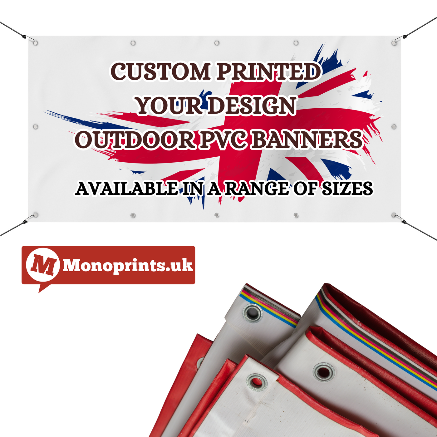 Outdoor Eyelet Banner Printed Heavy Duty Custom PVC Advertising Sign