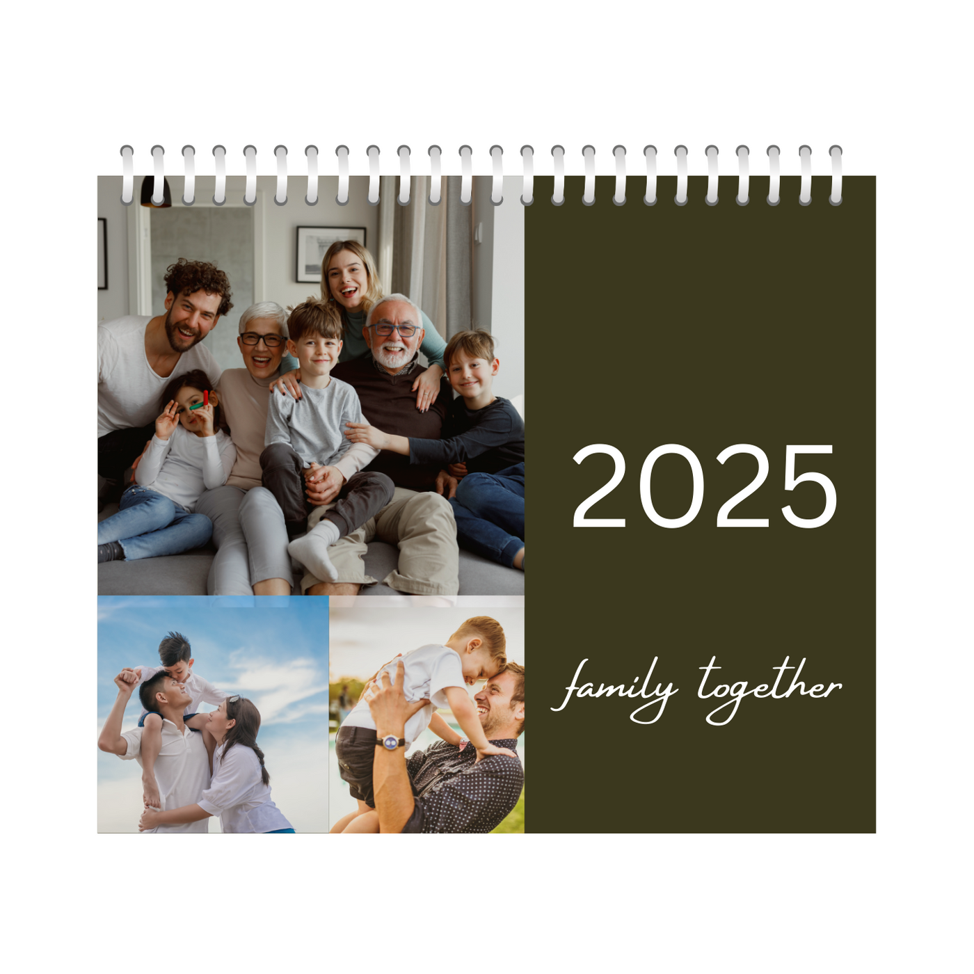 Color Block Seasonal Wall Photo Calendar 2025