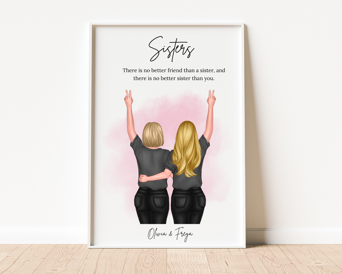 Sister Gift - Personalised Gift Sister print, gifts for her,Sisters