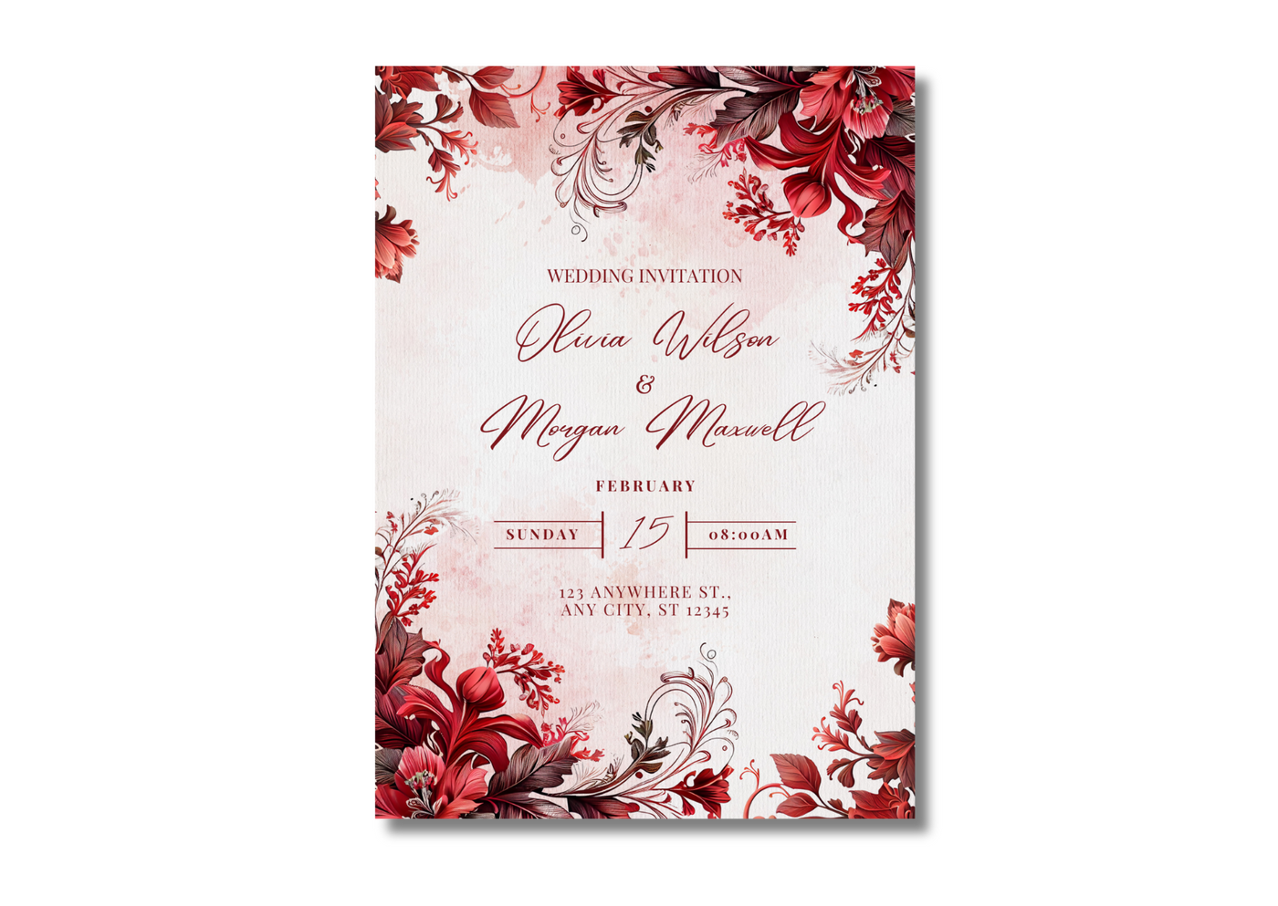 Royalty Look Brides & Grooms Names Wedding  Invitation Card