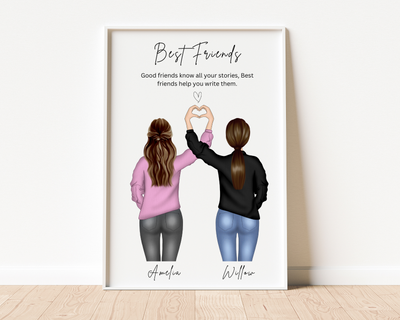 Christmas Gift for Best Friend Print Personalised Print Best Friend Gift