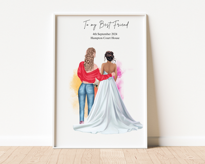 Gift For Best Friend On Her Wedding Day Best Friend Wedding Gift Personalised