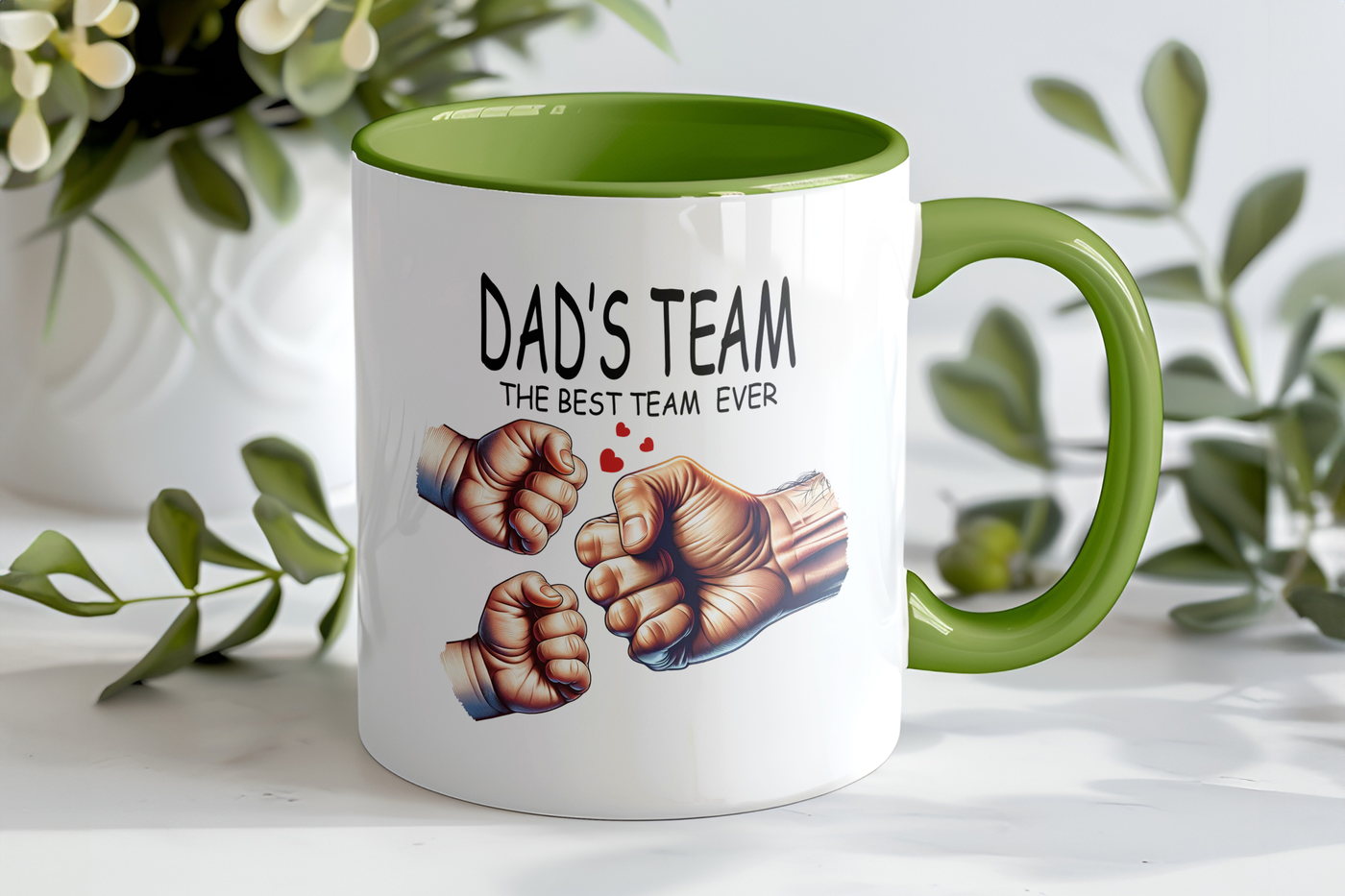 Dad's Teram Gift inner colour Mug Dad Gift Personalised mug