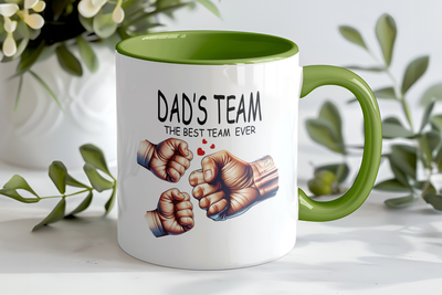 Dad's Teram Gift inner colour Mug Dad Gift Personalised mug