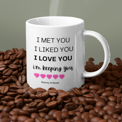 i met you i liked you mug Mug, Personalised  Ceramic Mug