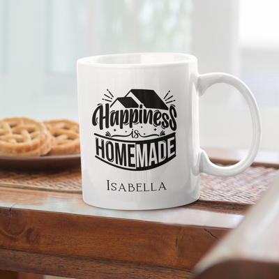 Happiness home made Ceramic Mug - Gift For Her - Personalised Mug