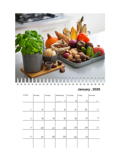 Kitchen Wall Calendar 2025