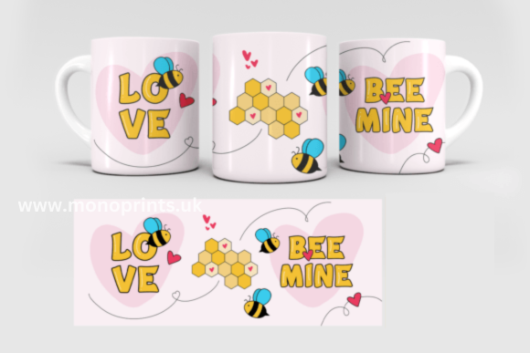 love bee mine Mug Gift Personalised Mug