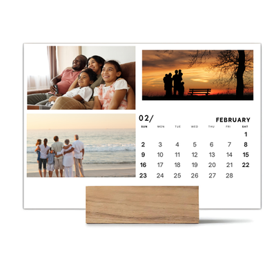 Wood Block Desk Calendar 2025