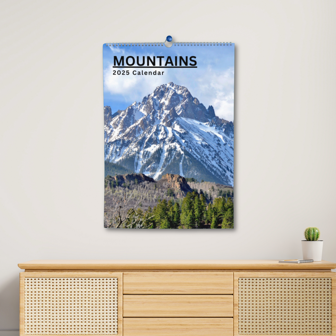 Mountains Calendar 2025 A3