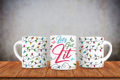 lets get lit Ceramic Mug Gift Personalised Mug