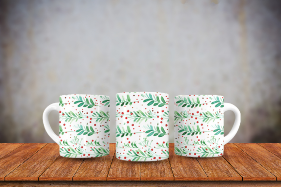 green leaves Mug Ceramic Mug Gift Personalised Mug