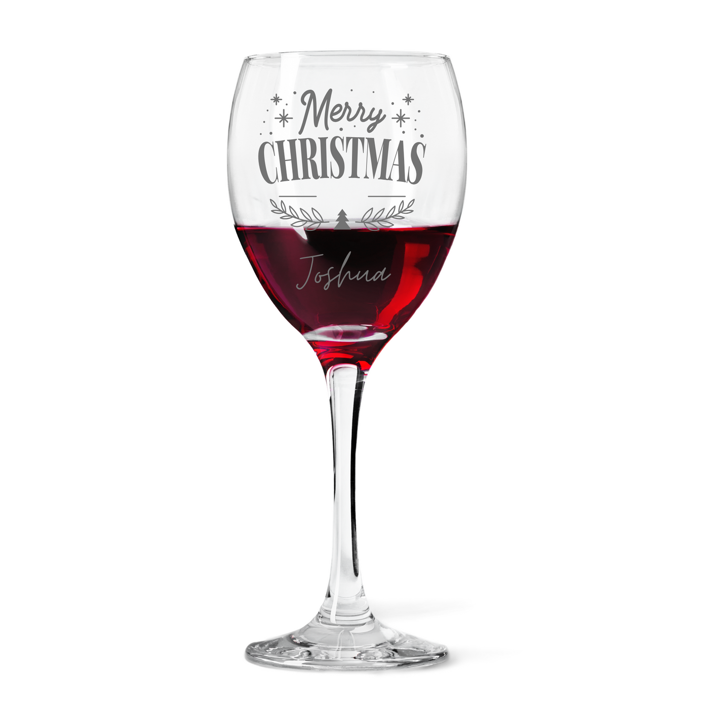 Christmas Gift Personalised Engraved Infinity Wine Glass