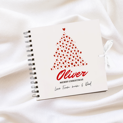 Christmas White Scrapbook Guest Book