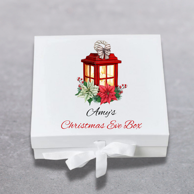 Personalised Christmas Eve Box With a Traditional Candle Design