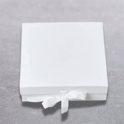 Blank Keepsake Memory Box luxury folding paper packaging gift box with magnetic closure filp lid ribbon