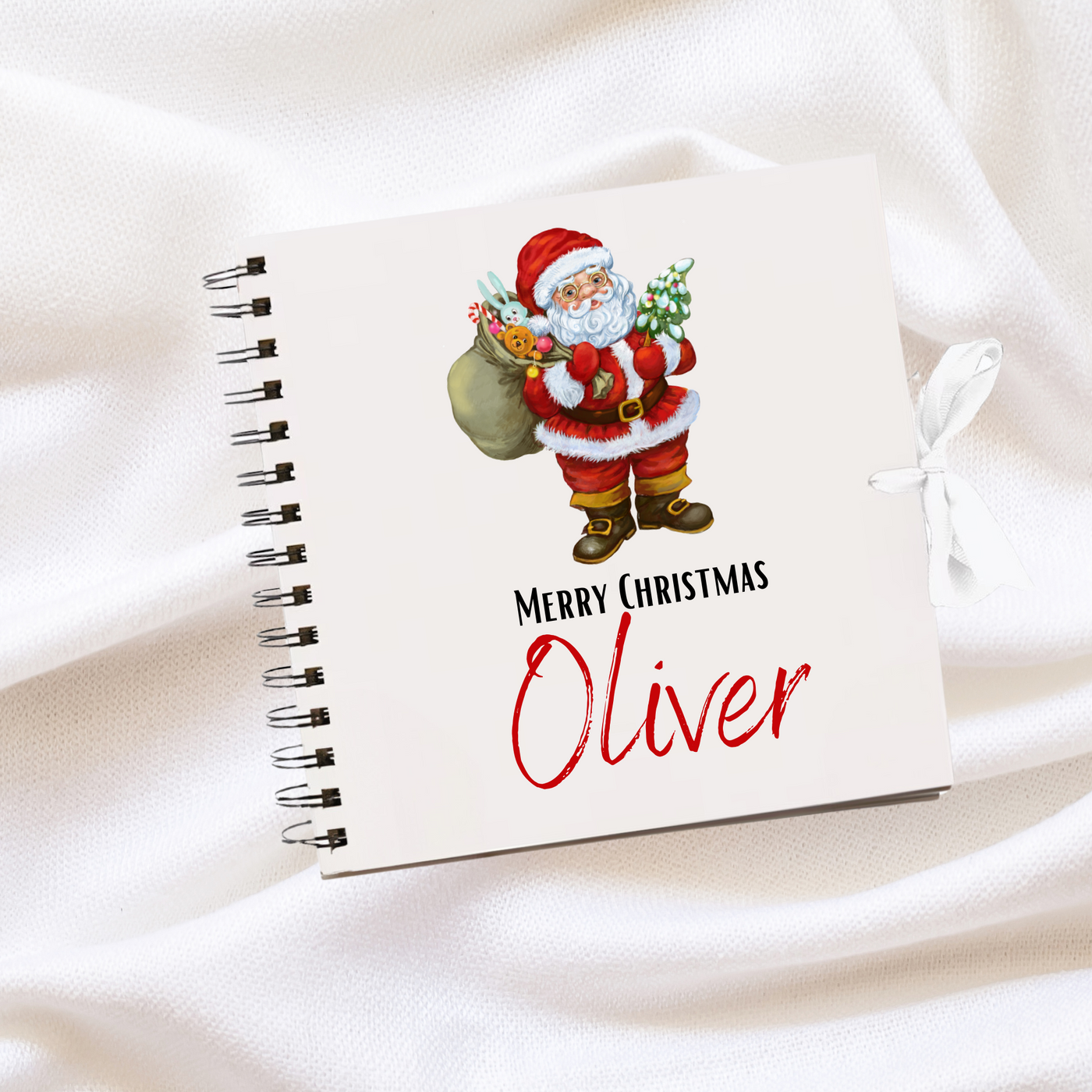 Christmas White Oliver Scrapbook Guest Book