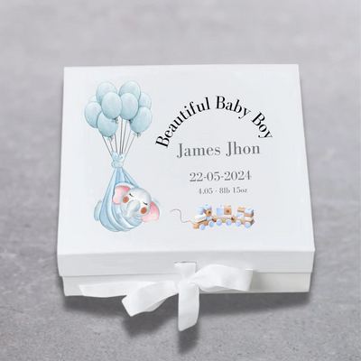 Personalized Baby Keepsake Box Memory Gift for Newborn & Baby Shower, Custom Name,Date. Perfect for Baby Gifts! (Copy)