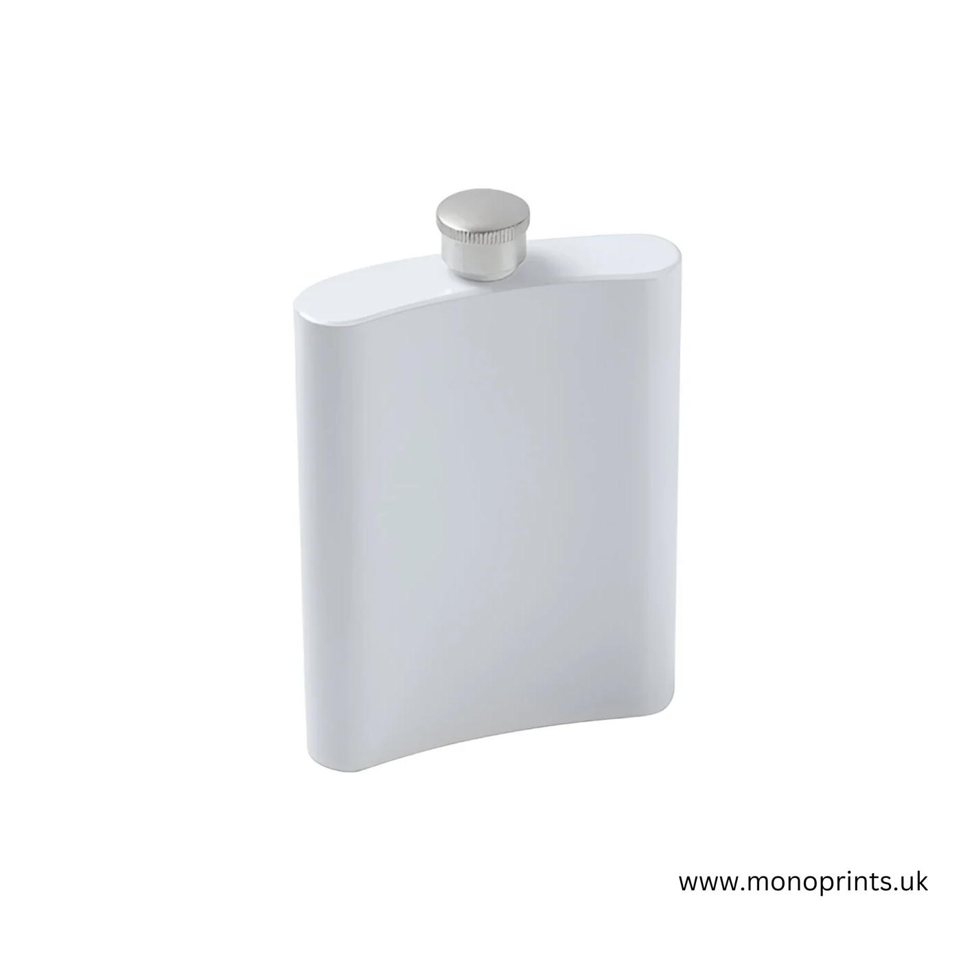 Hip Flask - Stainless Steel - 8oz - WHITE