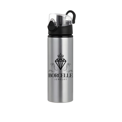 Water Bottle Aluminium 6 Coloured Flip Lid - 750ml