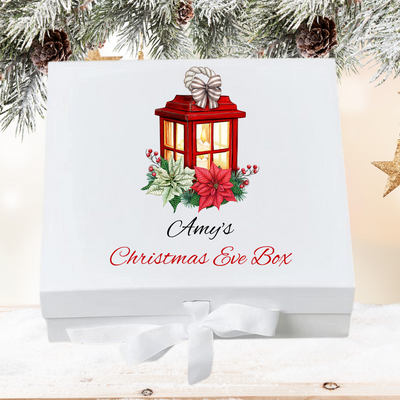 Personalised Christmas Eve Box With a Traditional Candle Design