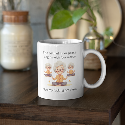 Not My Fucking Problem Ceramic Mug - Gift For Her - Personalised Mug