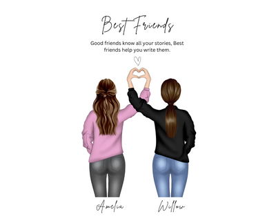 Christmas Gift for Best Friend Print Personalised Print Best Friend Gift