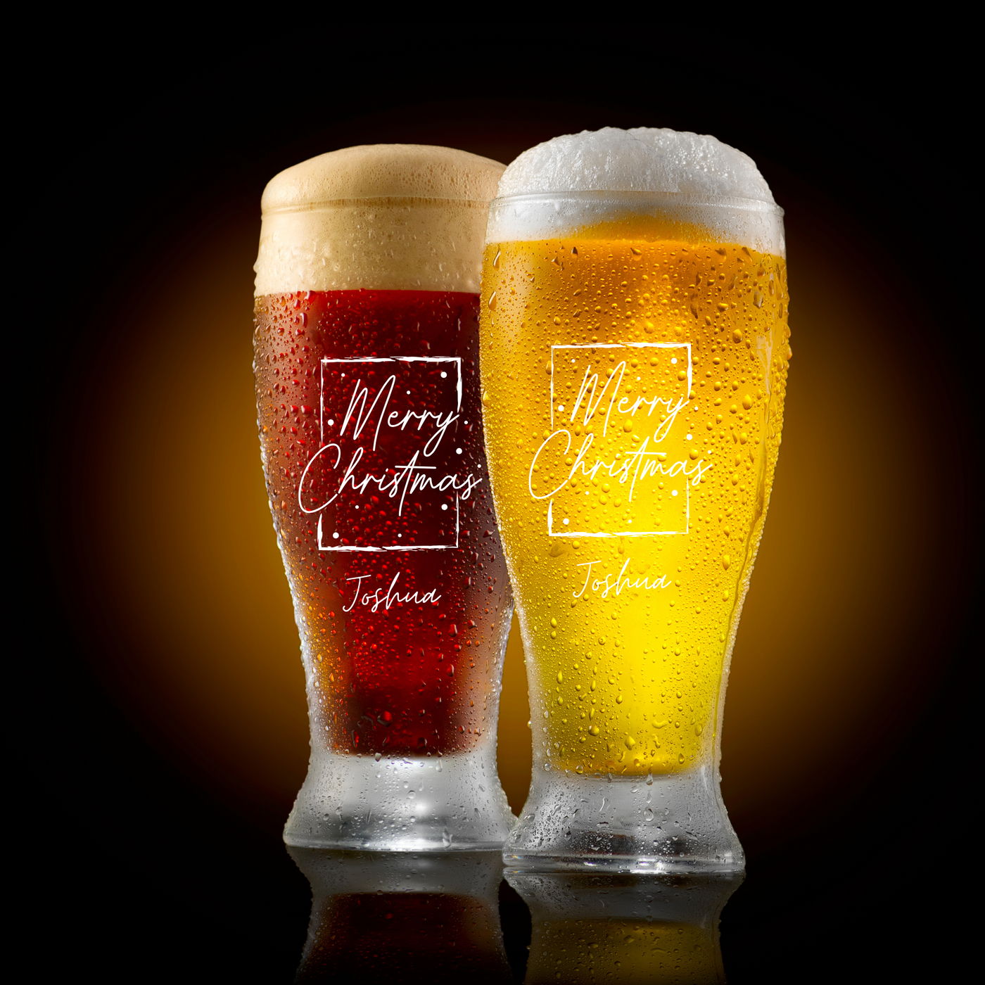 Christmas Gift Latter Merry Christmas Glass Beer Pint Glass