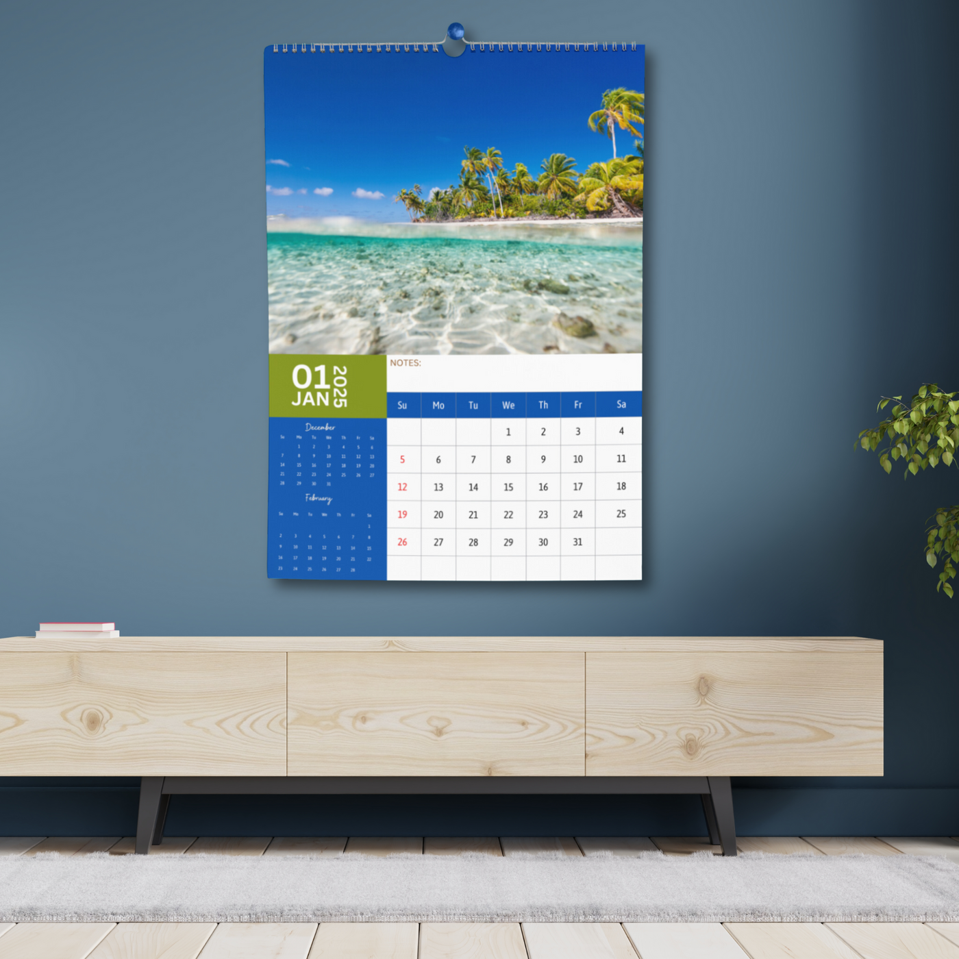 Tropical islands Calendar 2025